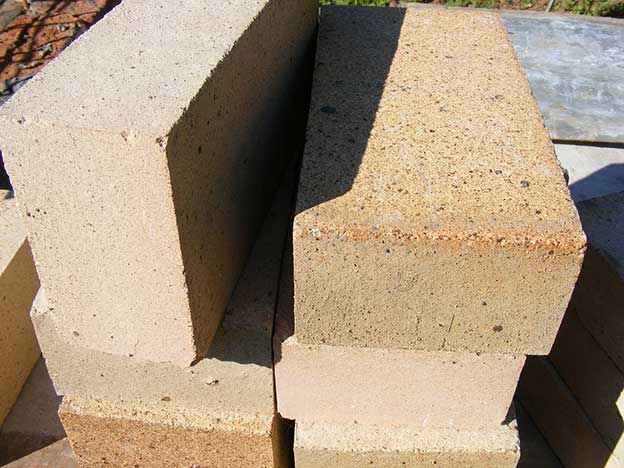 A pile of refractory firebricks.