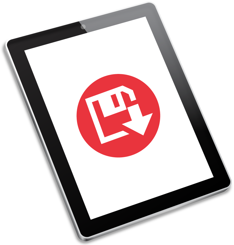 File Download Icon on Tablet
